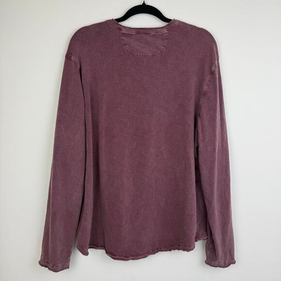 Lucky Brand Mens Long Sleeve Modern Fit Weekend Slub Port Royale Henley Shirt XL - Picture 2 of 12